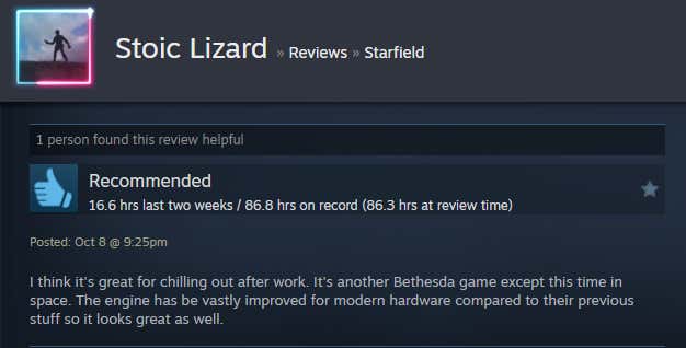 Imagem do artigo intitulado Starfield: Shattered Space, conforme contado pelas análises do Steam
